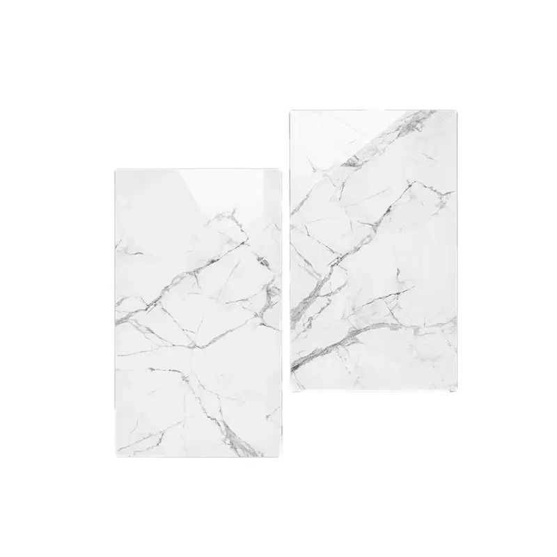 Thiêu kết đá đầy đủ tráng men bóng lớn slab 600x1200 mét gạch lát sàn gạch gốm trắng Sứ đánh bóng tráng men phiến đá cẩm thạch