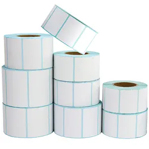 Wholesale 70mm To 100mm Waterproof Oilproof Anti Scratch Blank White Shipping Thermal Label Paper Rolls