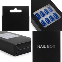 Boîte d'emballage personnalisée pour faux ongles avec fenêtre, finition mate de luxe, boîte de rangement pour ongles, boîte cadeau en papier kraft pour faux ongles