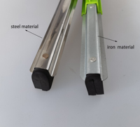 Serpillère à sol en métal et plastique de 45 cm, essuie-sol en acier avec long manche en métal