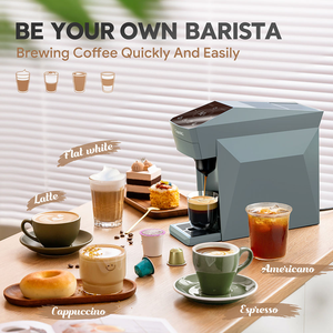 <span class=keywords><strong>Cafetera</strong></span> Automática de 19 Bares con Calentamiento Rápido NTC 70-95 ℃   <span class=keywords><strong>Cafetera</strong></span> Espresso 4 en 1 con Pantalla Táctil y Soporte para Cápsulas para Hogar y Oficina - Product Image 1