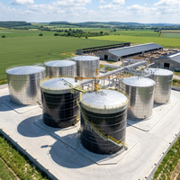 Cuve de digestion anaérobie sur mesure à boulons, en acier au carbone 316L, 500-5000m³, CSTR, pour biogaz, fumier, boues, déchets alimentaires, déchets organiques