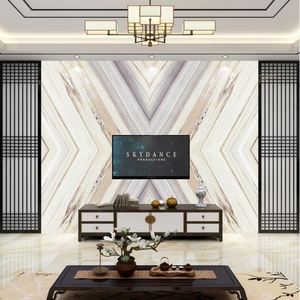 Certification écologique Feuille de marbre UV Panneau mural en marbre <span class=keywords><strong>PVC</strong></span> Impression 3D <span class=keywords><strong>dalle</strong></span> de marbre à motifs continus - Product Image 3