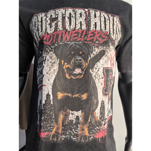 Camiseta de Hombre de Cuello Redondo, 100% Algodón, Lavado Ácido, Resistente a la Decoloración, Talla Grande, para Fin de Semana, Etiqueta Personalizada - Product Image 3