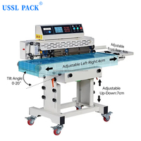 Machine de scellage à bande continue multifonctionnelle 280QP pour sachets de snacks soufflés, biscuits croustillants, aliments, avec extraction d'air et remplissage d'azote