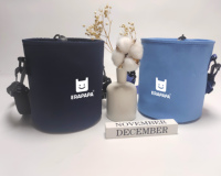 Sac fourre-tout cylindrique rond de style baril, personnalisable avec logo, Miss Unique, mini, durable, imperméable, résistant à l'usure, avec motif léopard
