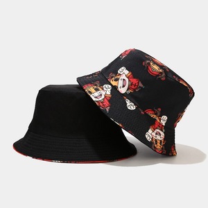 New Summer <strong>Bucket</strong> <strong>Hats</strong> with 8 Cartoon Pattern Prints <strong>Cheap</strong> and Versatile for Fishing Casual Outdoor Travel Use - Product Image 5