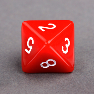 Tùy chọn màu đa diện đơn D8 xúc xắc bề mặt mịn mô hình tùy chỉnh xúc xắc 16mm số trắng xúc xắc đen cho RPG - Product Image 4