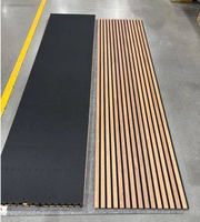Panneaux muraux insonorisants en fibres de bois, grille absorbante acoustique, panneaux acoustiques pour mur d'arrière-plan de salle de conférence