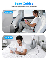Câble de charge rapide USB C 18W SUNGUY, câble de données USB avec matériau en aluminium pour téléphone portable, batterie externe et utilisation en voiture