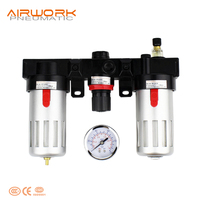 BFC2000 Airtac, filtre à air comprimé en alliage d'aluminium certifié CE, régulateur, unité de traitement combinée FRL, source 0-0,9 MPa