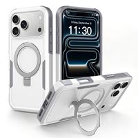 Funda de Teléfono de Lujo Personalizable con Anillo Magnético Multicolor, Diseño Dos en Uno de TPU+PC para iPhone 17/16/15/14/13 Pro Max