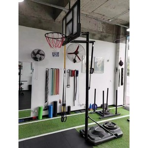 Aro de Baloncesto Ajustable, Aro de Acero Negro, Equipo de Entrenamiento para Interiores y Exteriores, Aro Telescópico Móvil para Adultos y Adolescentes - Product Image 1