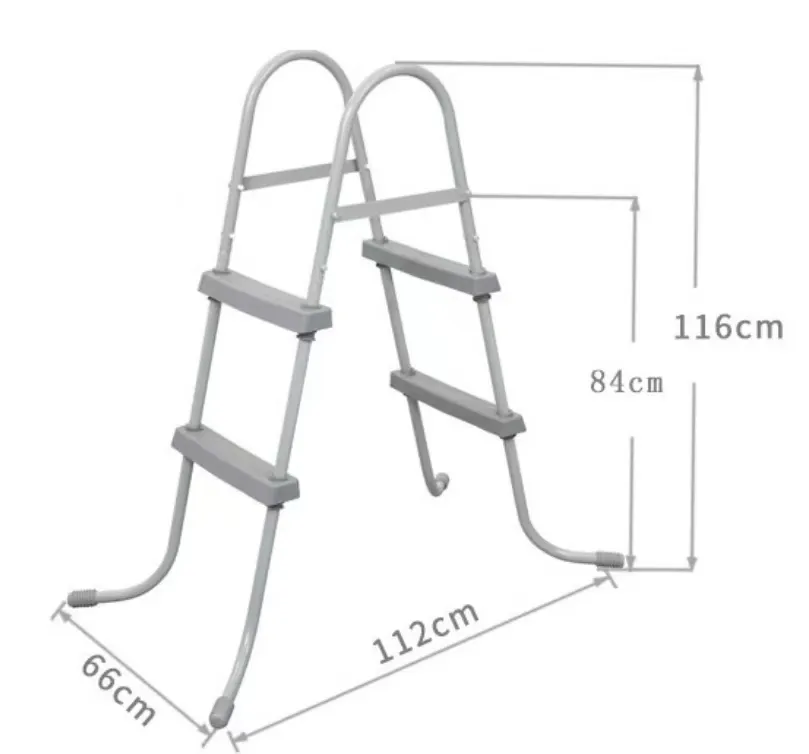 customized Factory supply foldable easy store step ladder SL series 4 steps folding pool ladder steps for swimming pool