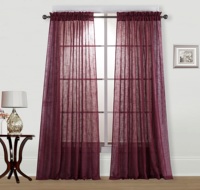 Rideaux extra longs en lin transparent blanc de 108 pouces Rideau de fenêtre élégant avec œillets Design ouvert naturel