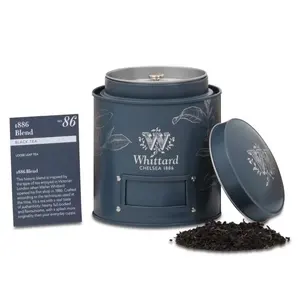 Lata de té ecológica con estampado personalizado, lata de café de Metal sellada, redonda, doble tapa, venta al por mayor