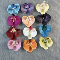 Exquise Tête de Fleur de Phalaenopsis Artificielle 3D pour Décorations de Mariage, Cérémonies, Costumes, Coiffes DIY et Fleurs de Mariage Artificielles