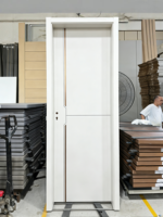 Portes intérieures modernes personnalisables pour chambre et salle de bain, double battant, cadre en bois, insonorisées, pour la maison