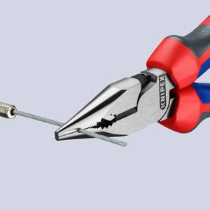 KNIPEX 08 22 145 SB Alicates combinados con punta de aguja y mangos ergonómicos, negros 145 mm - Product Image 4