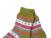 Chaussettes décontractées antidérapantes à motif cœur pour garçons - Chaussettes mi-hautes en coton mélangé à épaisseur standard avec bordures côtelées pour enfants
