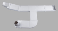Système de ventilation plat rectangulaire à profil bas en plastique, conduits d'air de 350x75mm, 220x90mm, 204x60mm