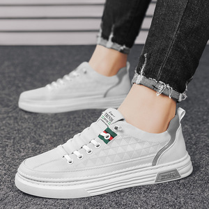 Sneakers Casual da Uomo con Tomaia in PU, Scarpe da Passeggio Bianche di Alta Qualità a Basso Prezzo con Suola Casual per Uso Quotidiano - Product Image 4