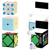 Cube Magique Éducatif Magnétique 3x3x3 Personnalisé avec Logo Promotionnel, en Plastique Solide Lisse pour l'Entraînement des Enfants, Unisexe, Couleurs Variées