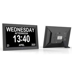 Reloj Despertador Digital de 10 Pulgadas con Calendario y Voz para Personas Mayores, con Atenuación Automática, 21 Recordatorios Diarios, Voz Personalizada, Compatible con <span class=keywords><strong>MP4</strong></span>/MP3 - Product Image 1