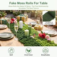 Tapis de mousse artificielle pour chemin de table, guirlande, table, mariage, Noël, jardin, artisanat, décoration de fête d'anniversaire