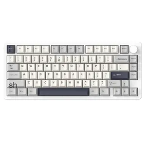 <span class=keywords><strong>Clavier</strong></span> mécanique sans fil en aluminium RGB Cmany X86 avec bouton rotatif, <span class=keywords><strong>clavier</strong></span> RGB interchangeable à chaud pour le jeu - Product Image 1