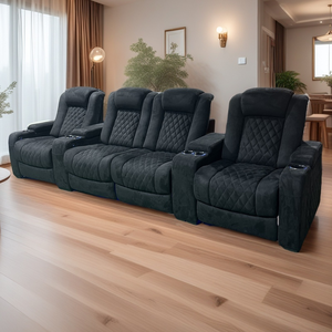 Kunden spezifisches Heimkino Echtes Leder Liegestuhl Wohnzimmer Theater Sitz konsole Liege sitz Privates Theater - Product Image 6