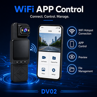 Kamera Tubuh Portabel Tahan Lama dengan Klip, Perekam Video 2K yang Dapat Dipakai, Lensa Dapat Diputar 360 Derajat, Kontrol WiFi via Aplikasi, Mini DV Camcorder