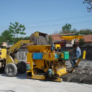 QMY6-25 semen beton trotoar jalan mesin peletak batu bata membuat harga mesin pencetak blok di ghana