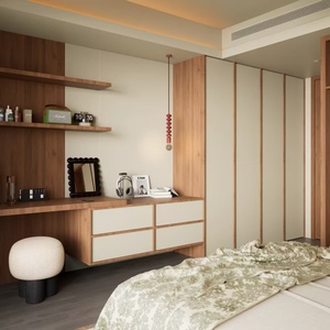 Meubles <span class=keywords><strong>de</strong></span> chambre <span class=keywords><strong>à</strong></span> coucher BALOM <span class=keywords><strong>de</strong></span> style moderne, placard sur mesure avec commode, placard en contreplaqué MDF, certifié CE, prêt <span class=keywords><strong>à</strong></span> assembler - Product Image 2