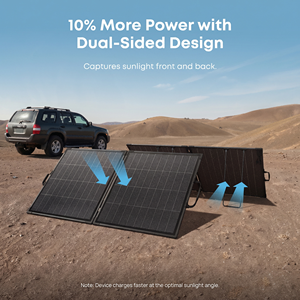 Chargeur solaire portable ultra-léger 11 lb Anker SOLIX PS200 Panneau bifacial 200W pliable IP68 résistant à l'eau pour le camping - Product Image 6