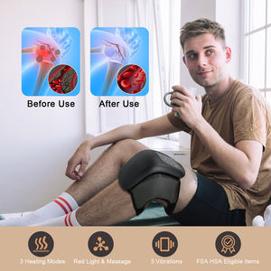 Compresa caliente de alta calidad, masajeador de rodilla recargable por Usb, almohadillas calefactoras, almohadilla vibratoria eléctrica inalámbrica - Product Image 2