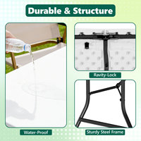 Tables pliantes en plastique HDPE blanc de 6 pieds et 8 pieds pour événements, mariages, fêtes, pique-niques, camping, jardin, portables
