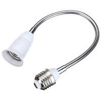 Adaptateur de douille E27 vers E27 - Bras métallique flexible avec prise EU/US, accessoires d'éclairage domestique