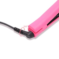 Lisseur de cheveux en titane, plancha de cabello pro, coiffage professionnel, portable, rose chaud, vente en gros, céramique