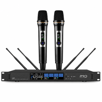 Système de microphone sans fil portable à double canal TK2000S-2, microphone sans fil UHF True Diversity pour spectacle sur scène