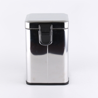 Poubelle en acier inoxydable 3L 5L 12L poubelle carrée poubelle avec seau intérieur poubelle à pédale à fermeture douce