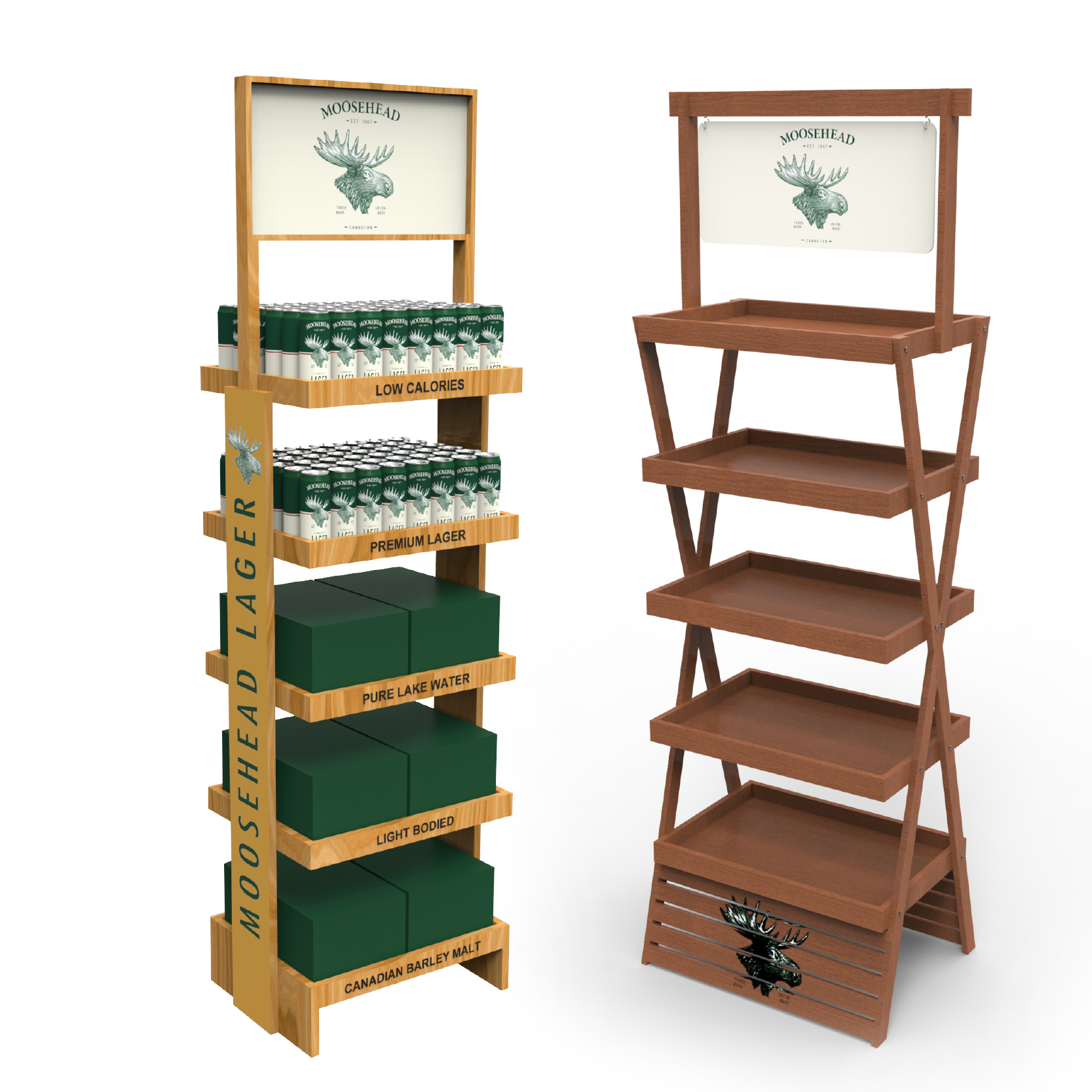 Special Wooden Display Cabinet for Shopping Malls and Supermarkets for Red Wine Bottles Display Rack
