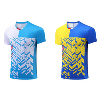 Hochwertiges schweiß absorbieren des Sport-T-Shirt Bequemes persönliches sublimiertes Badminton-Trikot
