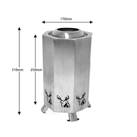 Poêle à bois vertical portable à gazéification, poêle de camping sans fumée à combustion secondaire avec flamme cyclonique Tornado