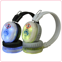 Casque lumineux étanche à 3 canaux RF-930 MLC pour soirée disco silencieuse avec affichage LED des canaux et de la durée de vie de la batterie