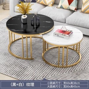 Nordic Contemporary Black Metal <b>Nesting</b> Coffee <b>Table</b> Set Wabi-Sabi Style Eco-Friendly for Modern Home Living Room - Product Image 3