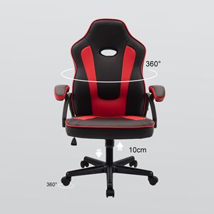 Asiento trasero alto ergonómico con Inserto de malla transpirable Reposabrazos acolchados Ajuste de inclinación Silla de soporte lumbar de base duradera - Product Image 2