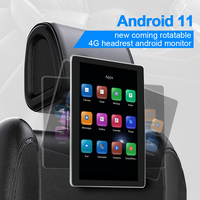 Lecteur multimédia de voiture 12V avec écran tactile Android 11, TV pour siège arrière, Bluetooth, compatible avec la fonction Mirror Link, moniteur de voiture