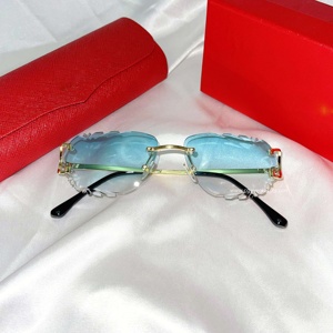 <span class=keywords><strong>Occhiali</strong></span> da Sole Senza Montatura Modello 1925, Nuovi Colori 2023, <span class=keywords><strong>Occhiali</strong></span> di Lusso con <span class=keywords><strong>Lenti</strong></span> Sfumate, Montatura in Metallo - Product Image 2