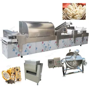 Endüstriyel otomatik fıstık kırılgan şeker fındık Bar yapma makinesi helva üretim hattı türk lokumu nugat makinesi